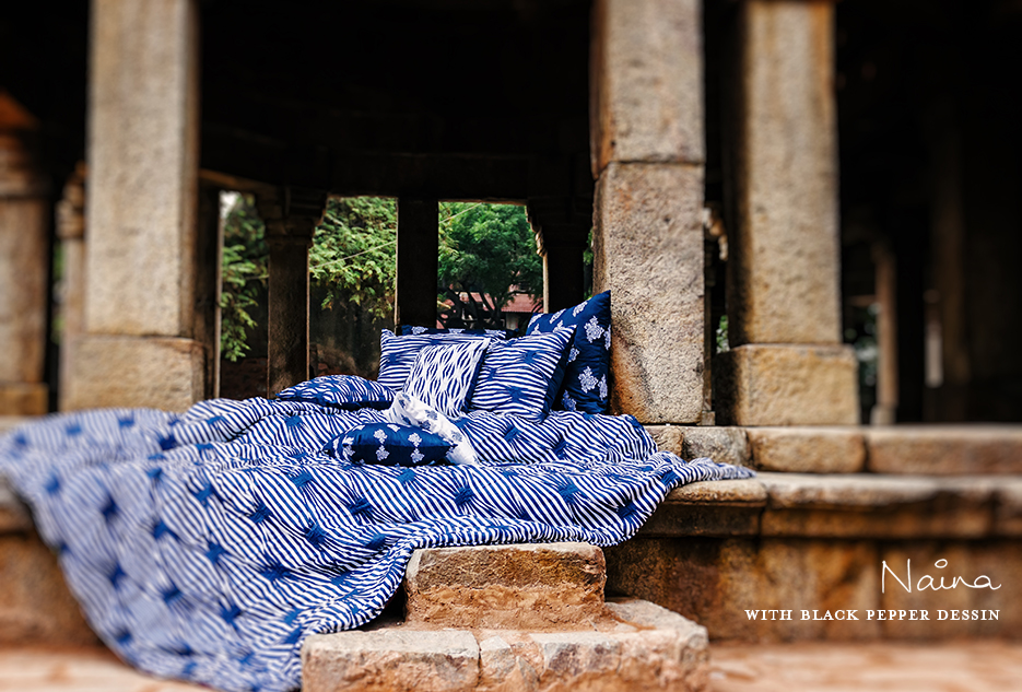 Black Pepper Dessin | Tableware, Cushions & Bed Linen. Photography by professional Indian lifestyle photographer Naina Redhu of Naina.co