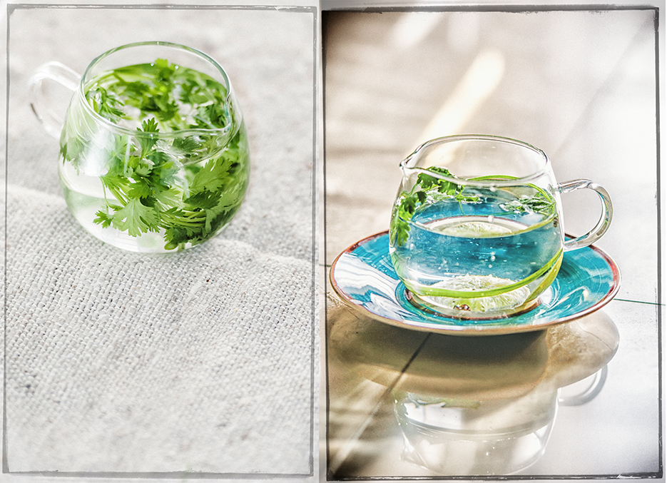 Fresh green Coriander. Food Photography by professional Indian lifestyle photographer Naina Redhu of Naina.co