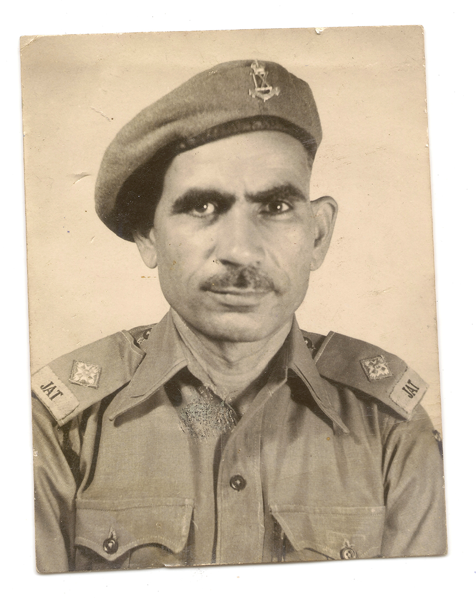 Major Ranbir Singh 1940's portrait restoration and re-printing photography project. Photographer Naina Redhu