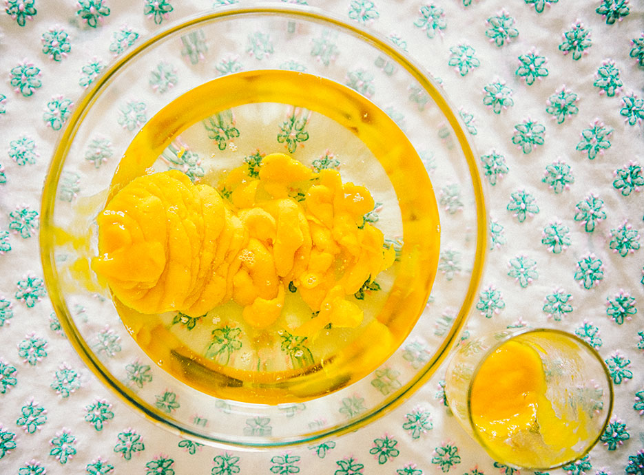 Mango White Wine Sangria. Food, Beverage & Lifestyle Photography by professional photographer Naina Redhu