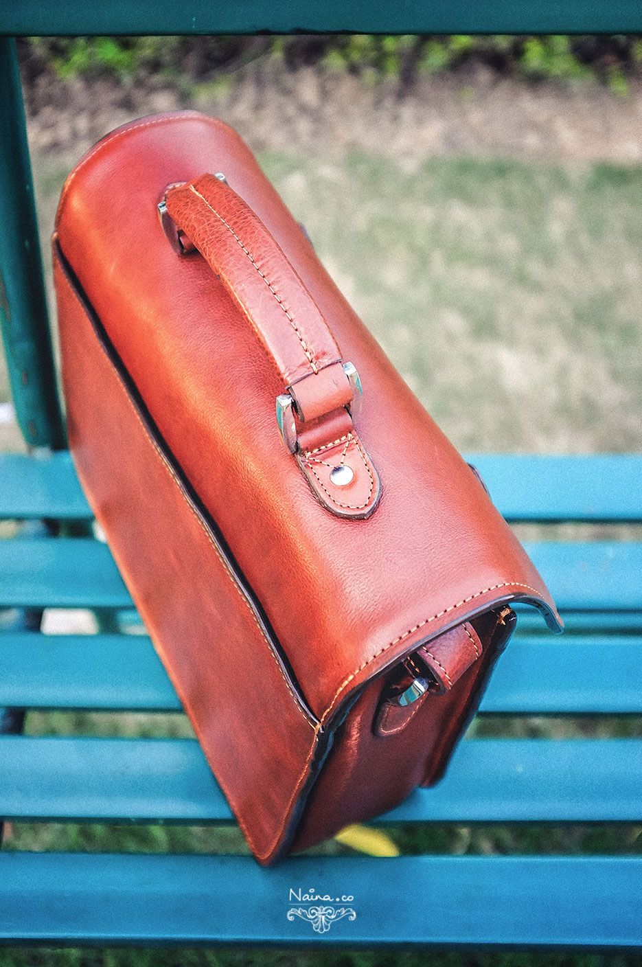 ONA Bags, Brooklyn Camera Bag in Leather Chestnut, photographed by Lifestyle photographer, blogger Naina Redhu of Naina.co