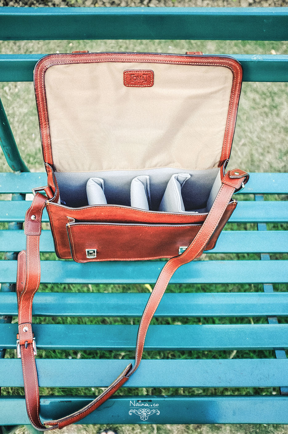 ONA Bags, Brooklyn Camera Bag in Leather Chestnut, photographed by Lifestyle photographer, blogger Naina Redhu of Naina.co