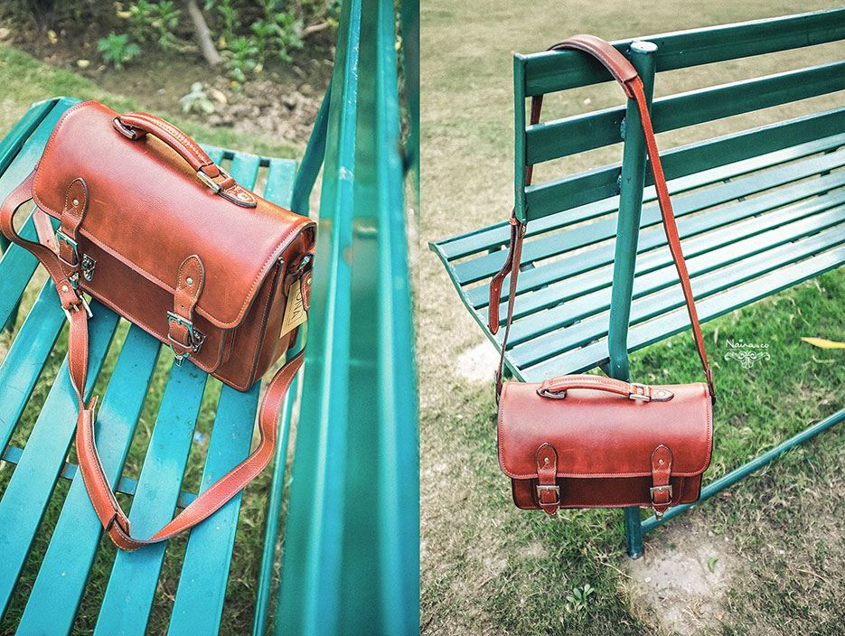 ONA Bags, Brooklyn Camera Bag in Leather Chestnut, photographed by Lifestyle photographer, blogger Naina Redhu of Naina.co