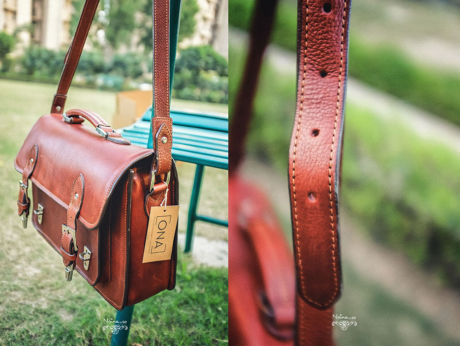 ONA Bags, Brooklyn Camera Bag in Leather Chestnut, photographed by Lifestyle photographer, blogger Naina Redhu of Naina.co