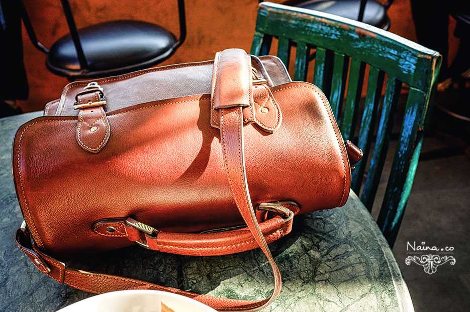 ONA Bags, Brooklyn Camera Bag in Leather Chestnut, photographed by Lifestyle photographer, blogger Naina Redhu of Naina.co