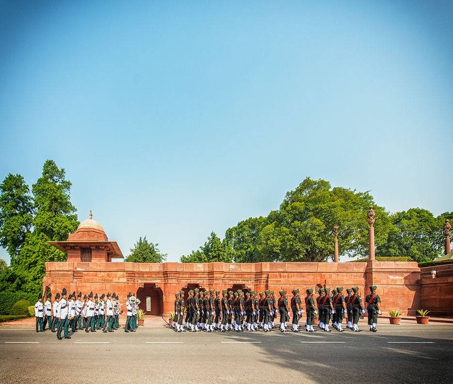 Rashtrapati Bhavan : Presidential House, New Delhi, India. Guard change ceremony. Architecture & Portraiture photography by professional Indian lifestyle photographer Naina Redhu of Naina.co