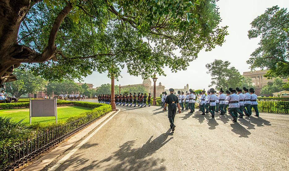 Rashtrapati Bhavan : Presidential House, New Delhi, India. Guard change ceremony. Architecture & Portraiture photography by professional Indian lifestyle photographer Naina Redhu of Naina.co