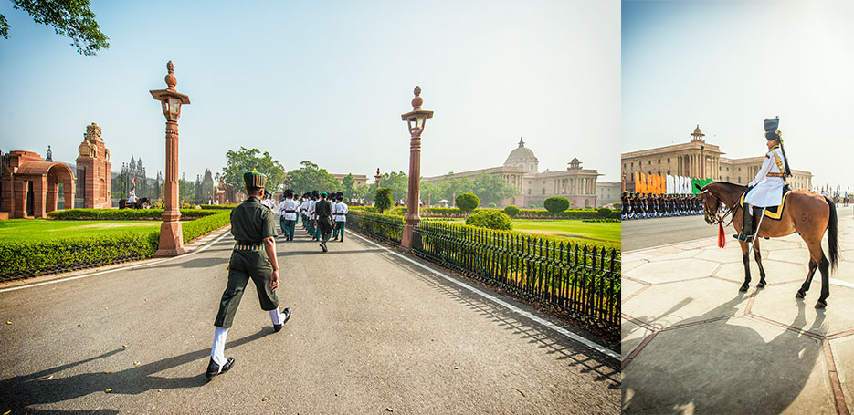 Rashtrapati Bhavan : Presidential House, New Delhi, India. Guard change ceremony. Architecture & Portraiture photography by professional Indian lifestyle photographer Naina Redhu of Naina.co