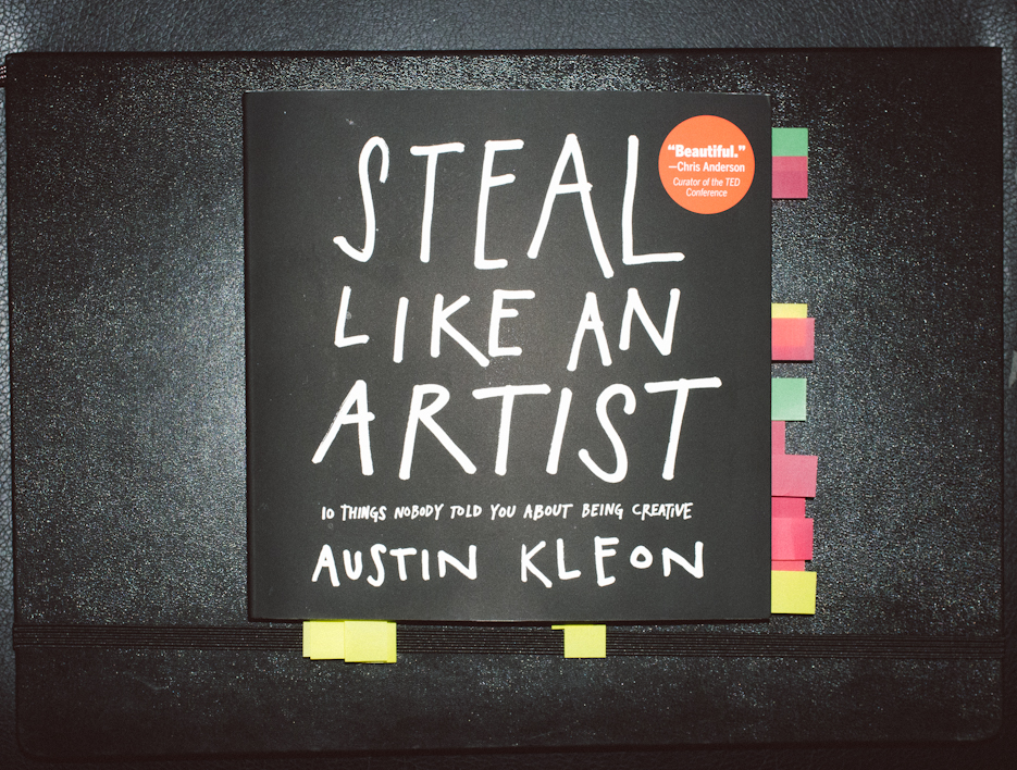 Steal Like An Artist by Austin Kleon. Creativity Book Review & Giveaway. Product & Book Photography by professional Indian lifestyle photographer Naina Redhu of Naina.co