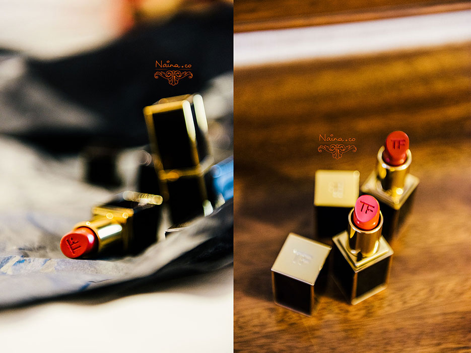 Tom Ford Lipsticks, Wild Ginger, Scarlet Rouge. Cosmetics photographed by Lifestyle Photographer Naina Redhu of Naina.co