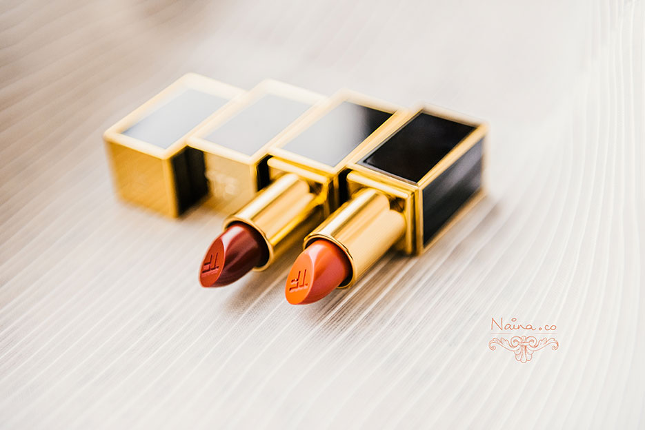 Tom Ford Lipsticks, Wild Ginger, Scarlet Rouge. Cosmetics photographed by Lifestyle Photographer Naina Redhu of Naina.co