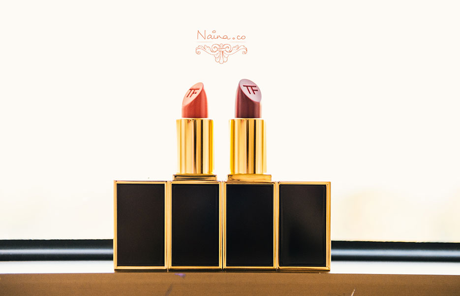 Tom Ford Lipsticks, Wild Ginger, Scarlet Rouge. Cosmetics photographed by Lifestyle Photographer Naina Redhu of Naina.co