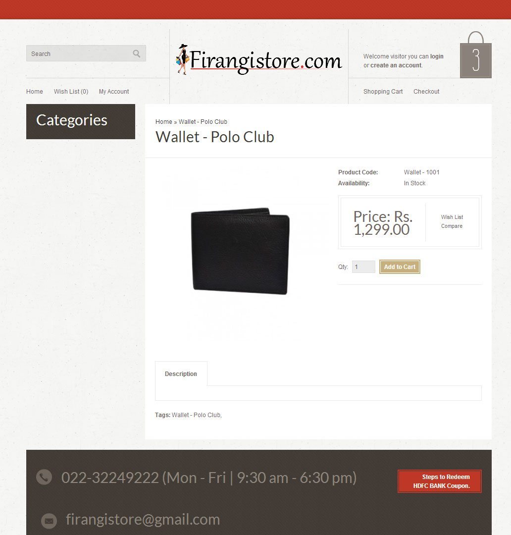 HDFC FirangiStore MobileBanking Gift Voucher