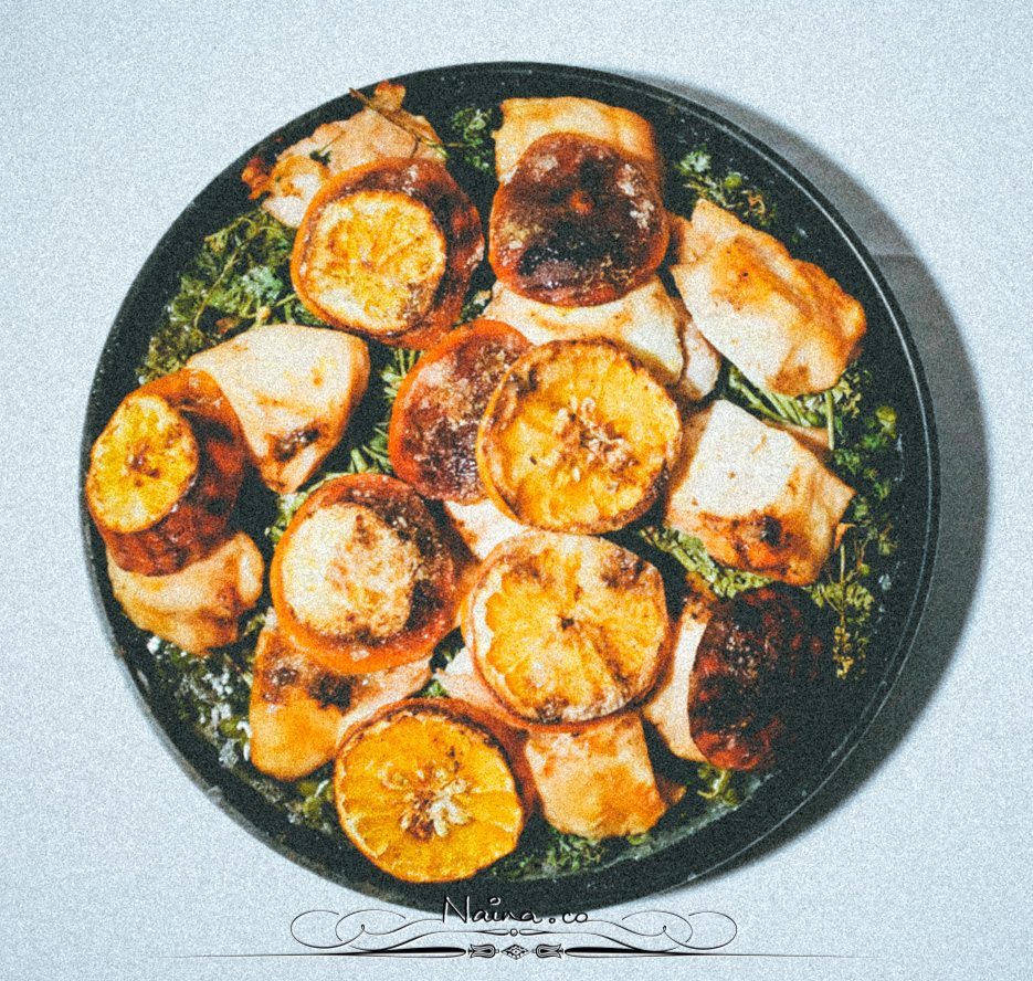 Stack of Oranges, Chicken Parsley Peas, Lifestyle Photographer Naina.co