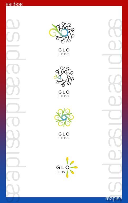 GLO CFL LED Lighting Fixtures India Branding Visual Identity Logo Design Naina.co aside asidebrands