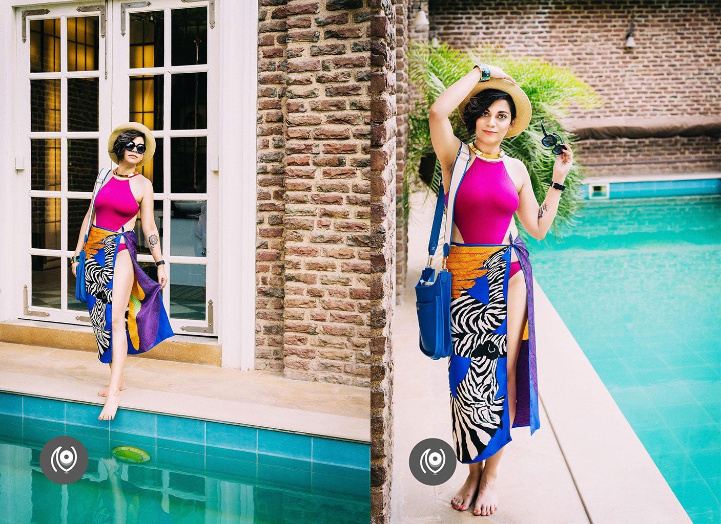 #CoverUp 40, Hermes Swimwear, Poolside Blue Brilliance, #EyesForLuxury, Naina.co Luxury & Lifestyle, Photographer Storyteller, Blogger. 