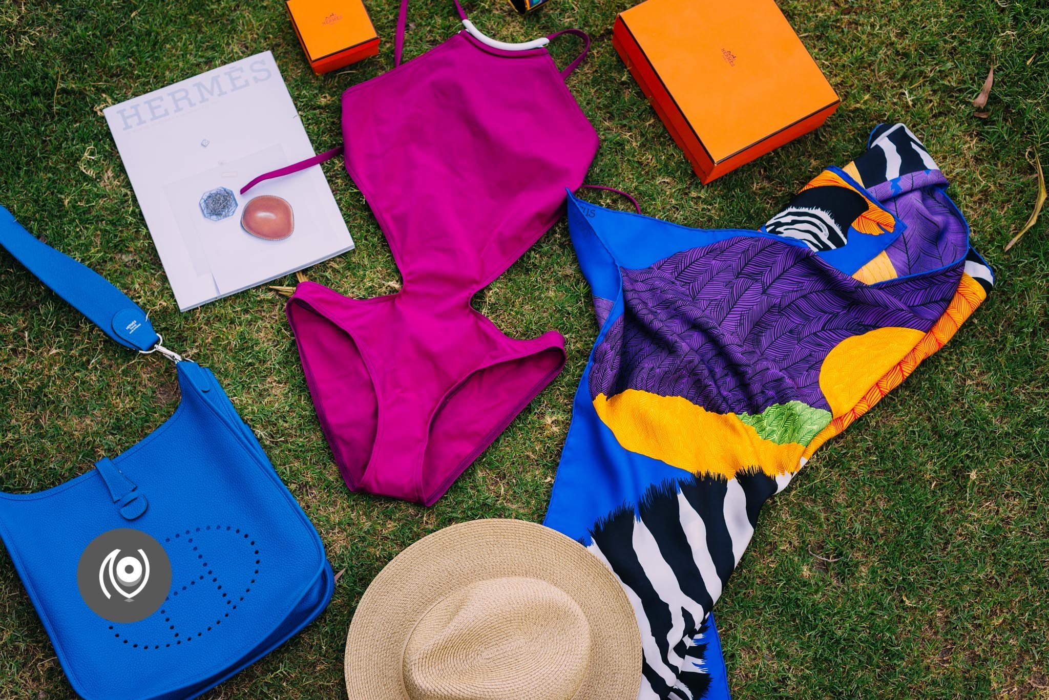 #CoverUp 40, Hermes Swimwear, Poolside Blue Brilliance, #EyesForLuxury, Naina.co Luxury & Lifestyle, Photographer Storyteller, Blogger. 