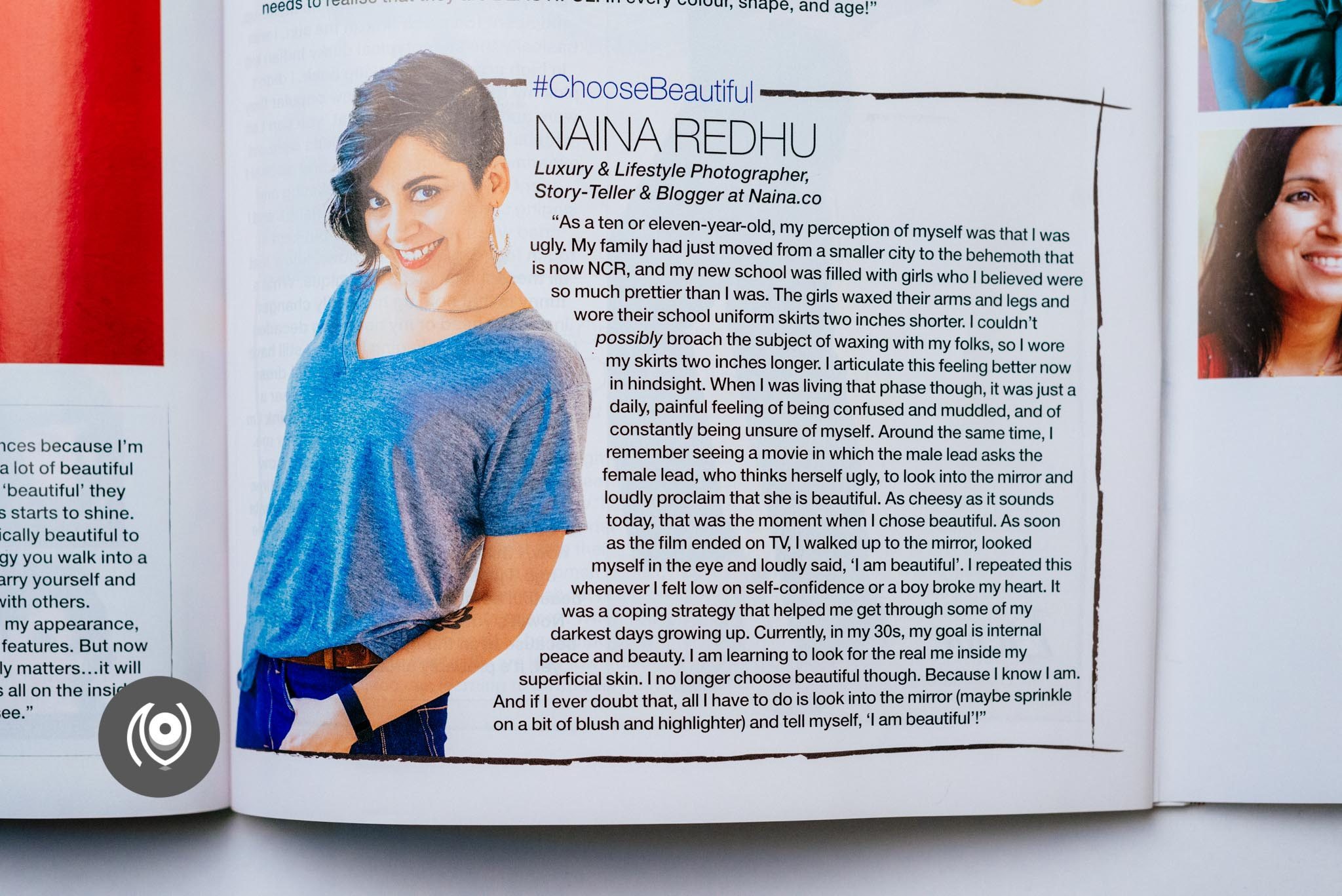 Cosmopolitan India Magazine, Dove, #ChooseBeautiful Campaign, Press, Naina.co Luxury & Lifestyle, Photographer Storyteller, Blogger. 