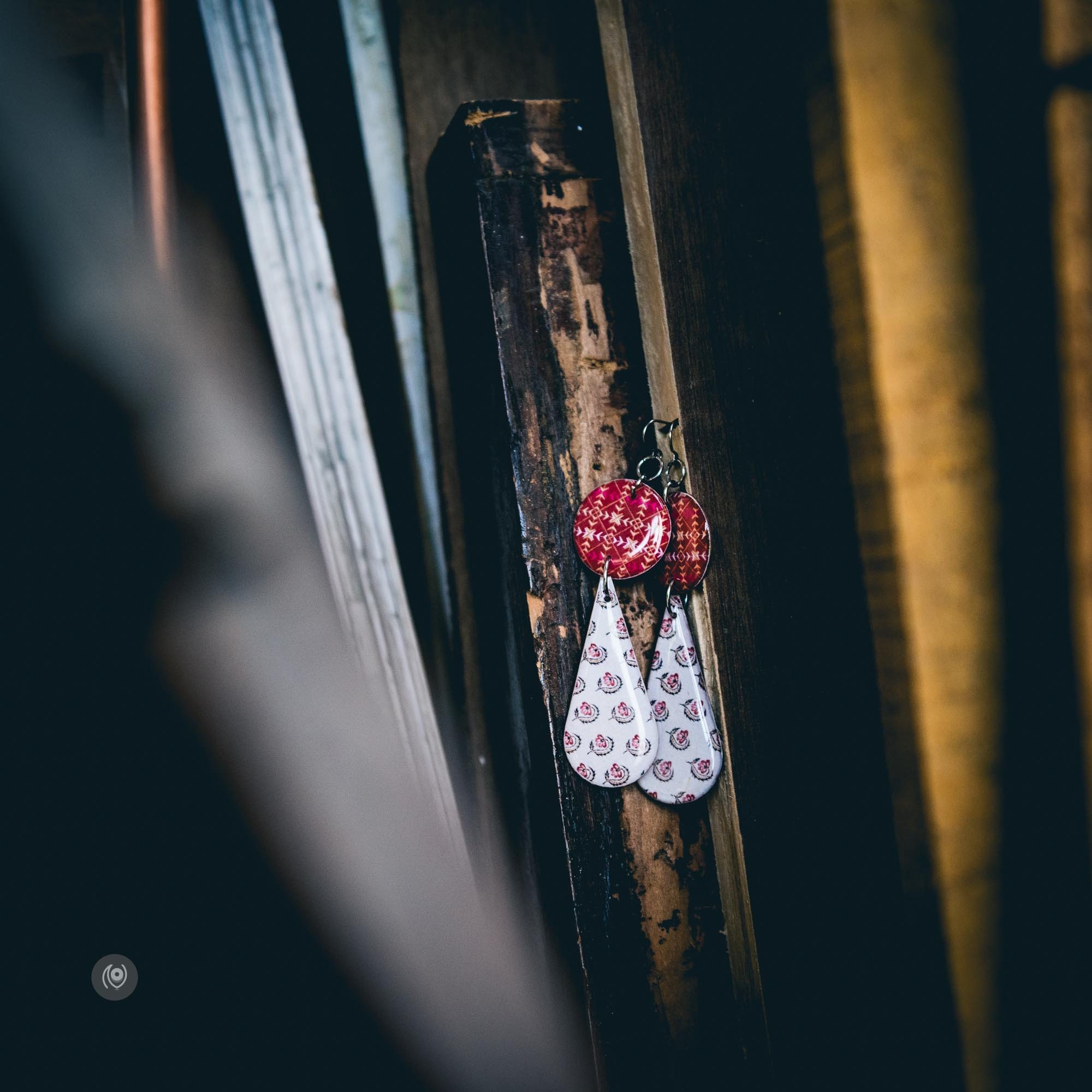 Decoupage Birch Wood ear rings by Molly D Design5 Studio, Naina.co, Naina Redhu, Luxury Photographer, Lifestyle Photographer, Luxury Blogger, Lifestyle Blogger, Experience Collector, Personal Style, #MadeInIndia