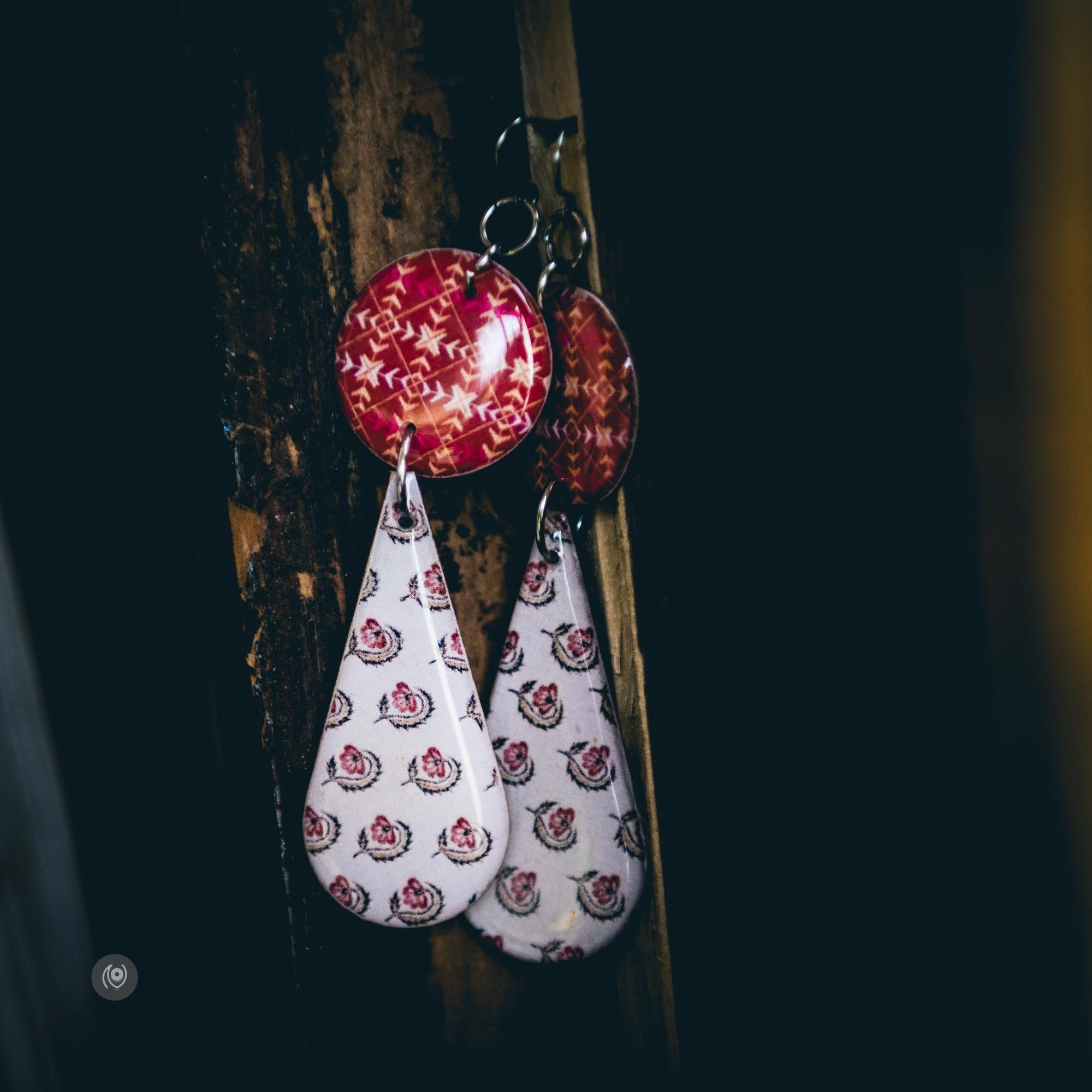 Decoupage Birch Wood ear rings by Molly D Design5 Studio, Naina.co, Naina Redhu, Luxury Photographer, Lifestyle Photographer, Luxury Blogger, Lifestyle Blogger, Experience Collector, Personal Style, #MadeInIndia