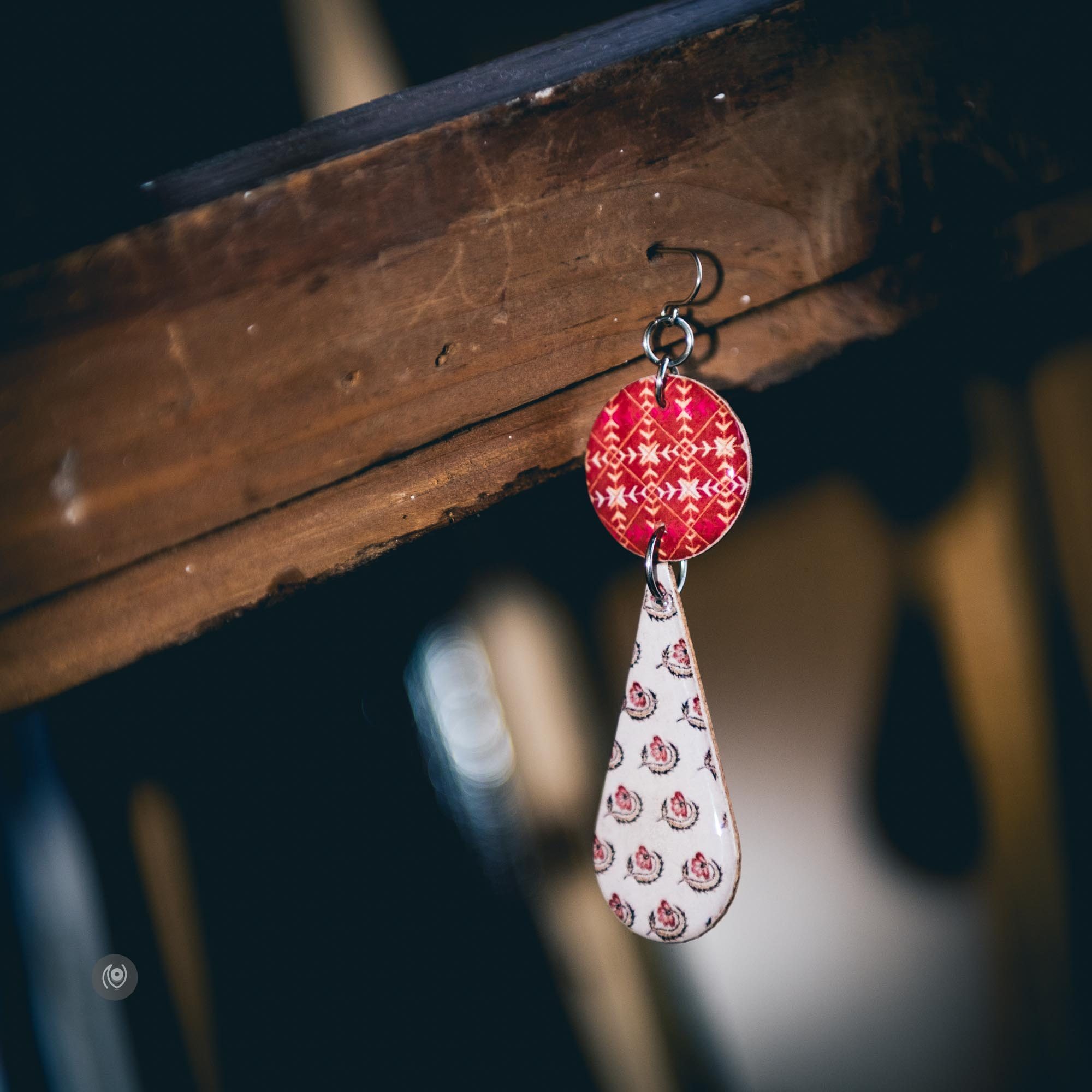 Decoupage Birch Wood ear rings by Molly D Design5 Studio, Naina.co, Naina Redhu, Luxury Photographer, Lifestyle Photographer, Luxury Blogger, Lifestyle Blogger, Experience Collector, Personal Style, #MadeInIndia