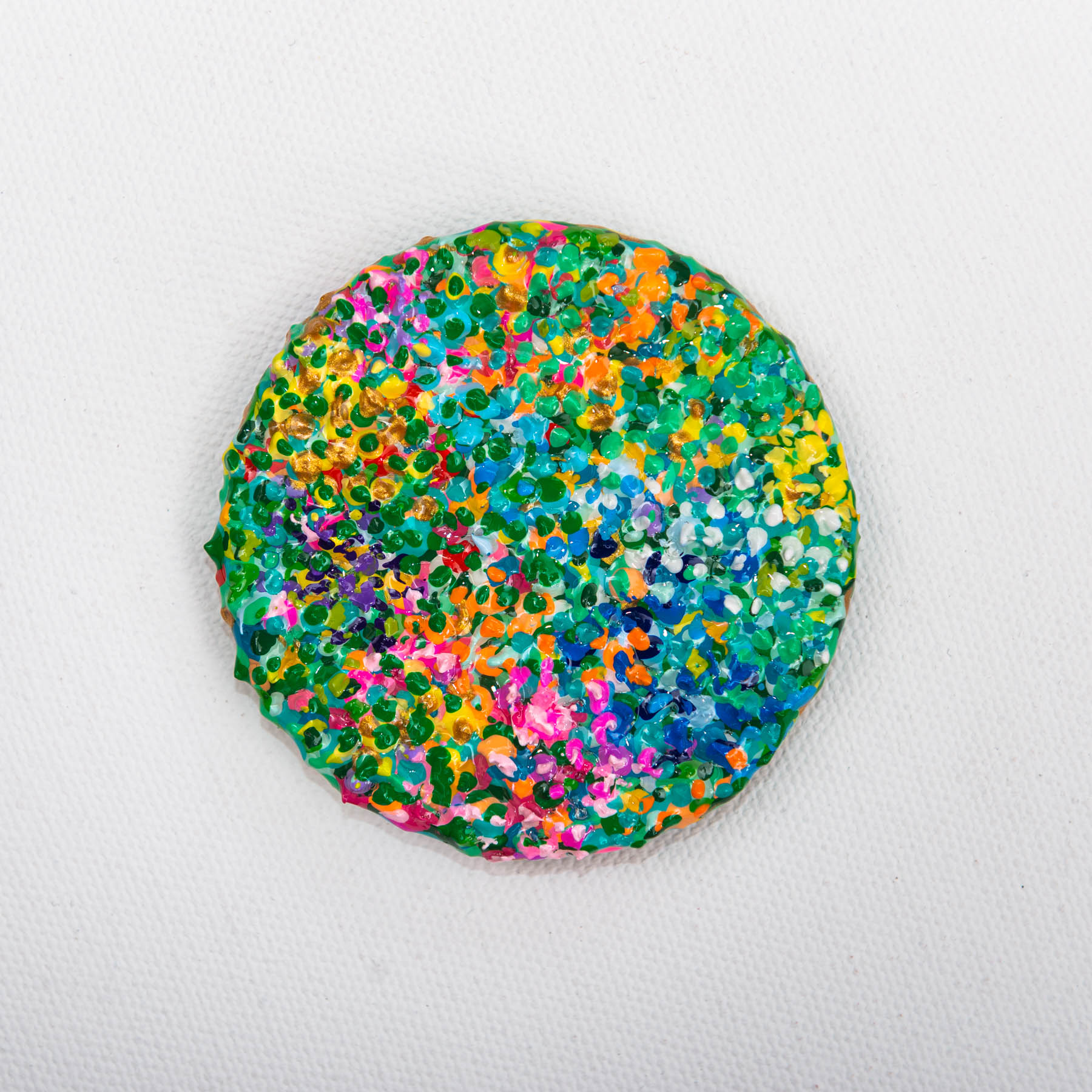 Bauerngarten, Gustav Klimt, Impressionism, Impressionist, Naina.co, Naina Redhu, KhaosPhilos, surreal, colorful, flower garden, 2.5 inch brooch, wearable art brooch, contemporary art brooch,  wooden brooch, wear a painting, wearapainting, wearableart, wear art, art i can wear, art you can wear, acrylic painting, hand painted, indian artist, indian female artist, contemporary art, modern artist, indian contemporary art, indian contemporary artist, contemporary art india, impressionism in india, flowers, garden, 1906,