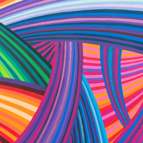 coral ray dancer, canvas painting, contemporary art, acrylics on canvas, original art, hand painted, naina, naina redhu, khaosphilos, khaos philos, chaos lover, women painters, women artists, female artist, indian art, indian contemporary art, geometric abstraction
