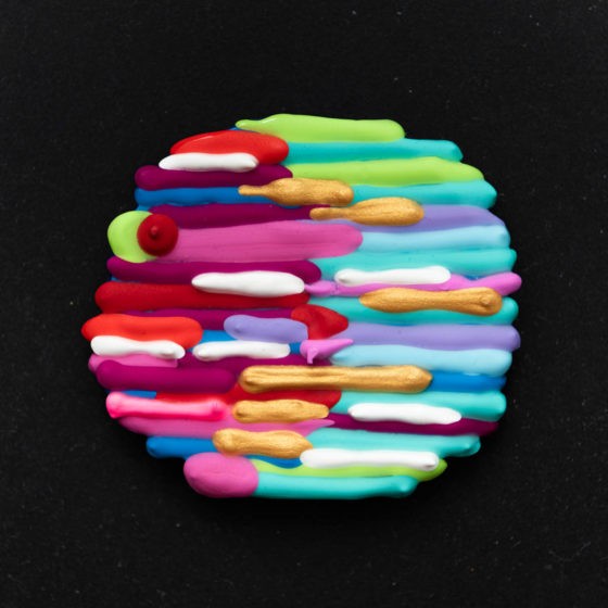 brooch, magnet clasp, hand painted, hand cut, acrylics on wood, original painting, one of a kind, independent artist, made in india, spring drip, naina redhu, khaosphilos, handmade, handcrafted, single artisan