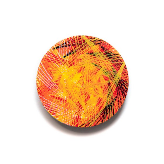 Tangerine Brooch, 2021, 2 Inches