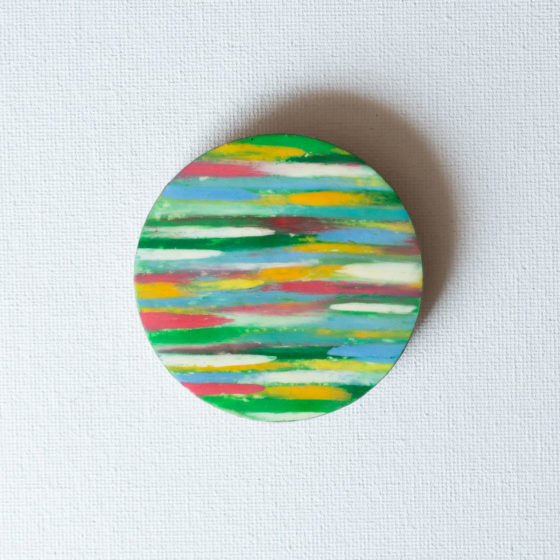 Planetary Green Brooch, 2021, 2.5 Inches