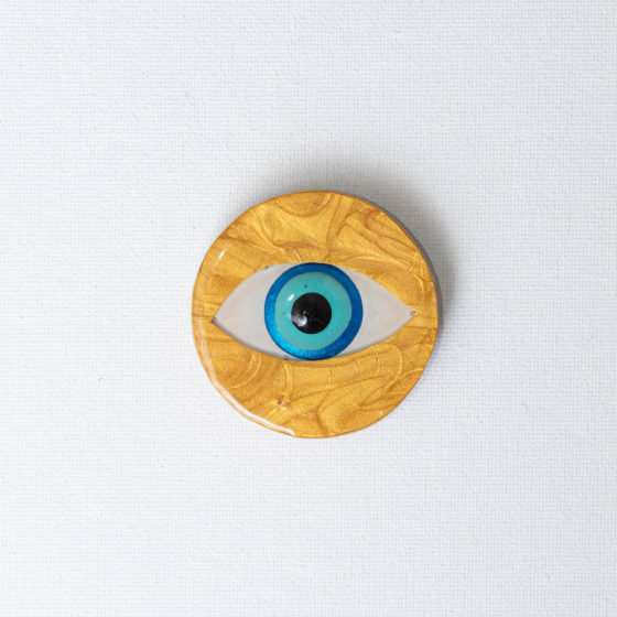 Blue Eyed 005 Brooch, 2 Inches, 2021