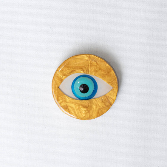 Blue Eyed 006 Brooch, 2 Inches, 2021