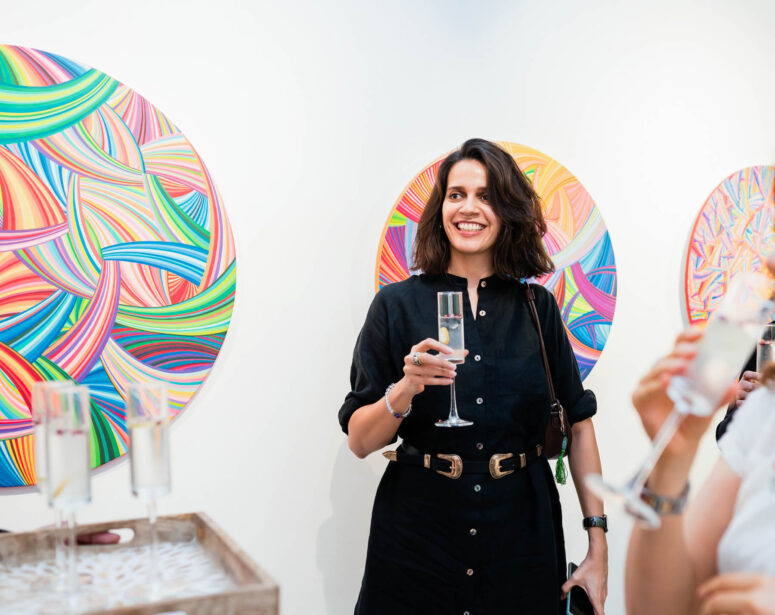 naina.co, naina redhu, artist, the art qurious, TAQ, art gallery, gallery show, group show, geometric abstraction, circular canvas, khaosphilos, Adelaide, south Australia, india, acrylics on canvas, original art, contemporary art, colorful art, Travancore palace, new delhi