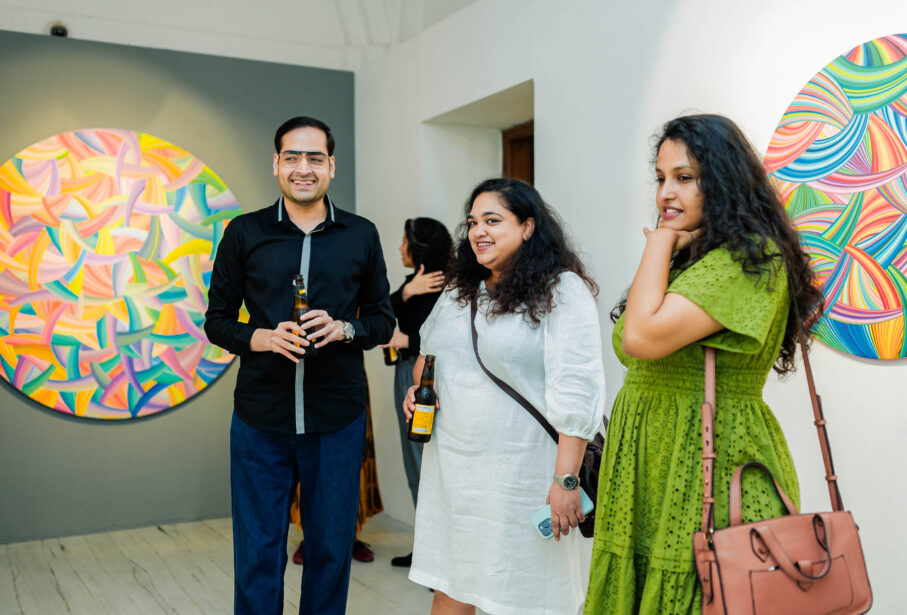 naina.co, naina redhu, artist, the art qurious, TAQ, art gallery, gallery show, group show, geometric abstraction, circular canvas, khaosphilos, Adelaide, south Australia, india, acrylics on canvas, original art, contemporary art, colorful art, Travancore palace, new delhi