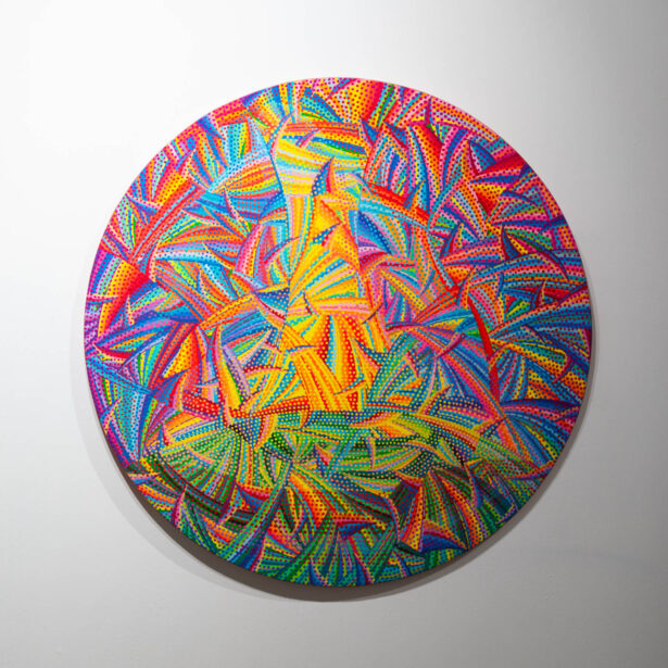 naina.co, naina redhu, artist, the art qurious, TAQ, art gallery, gallery show, group show, geometric abstraction, circular canvas, khaosphilos, Adelaide, south Australia, india, acrylics on canvas, original art, contemporary art, colorful art, Travancore palace, new delhi