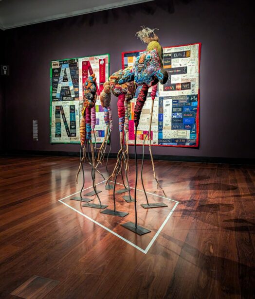 AGSA, Art Gallery of South Australia, Adelaide, Radical Textiles, Exhibition, Tapestries, Carpets, Quilts, Embroidery, EyesForArt, Textile Installations, Posters, Banners, Australian Artists, Art Exhibit, Naina Redhu, Naina.co