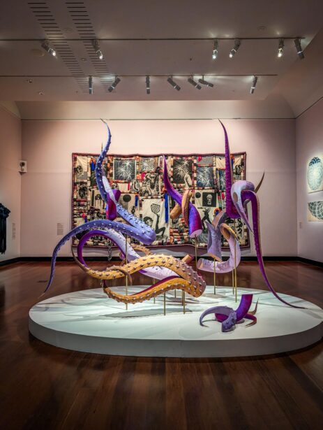 AGSA, Art Gallery of South Australia, Adelaide, Radical Textiles, Exhibition, Tapestries, Carpets, Quilts, Embroidery, EyesForArt, Textile Installations, Posters, Banners, Australian Artists, Art Exhibit, Naina Redhu, Naina.co