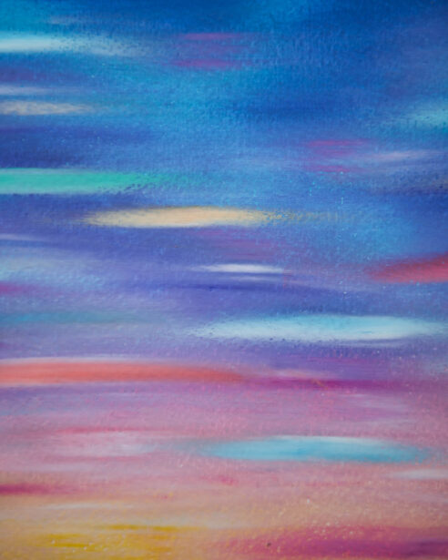 Adelaide sky painting, Adelaide artist, Australian artist, oil pastels, watercolour paper, sennelier, Australian sky art, oil painting, Adelaide photographer, naina.co, naina Redhu, landscape painter, abstract artist, khaosphilos, oil on paper, sky abstract