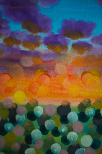 Adelaide sky painting, Adelaide artist, Australian artist, oil pastels, watercolour paper, sennelier, Australian sky art, oil painting, Adelaide photographer, naina.co, naina Redhu, landscape painter, abstract artist, khaosphilos, oil on paper, sky abstract