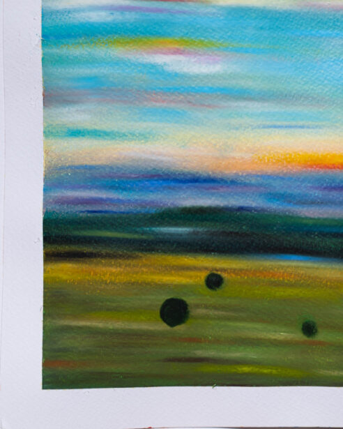 Adelaide sky painting, Adelaide artist, Australian artist, oil pastels, watercolour paper, sennelier, Australian sky art, oil painting, Adelaide photographer, naina.co, naina Redhu, landscape painter, abstract artist, khaosphilos, oil on paper, sky abstract