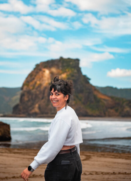 naina redhu, naina.co, new zealand, auckland, piha beach, black sand, tourism, travel photographer, ocean, self portraits, writer, blogger, experience collector, Adelaide photographer, sunset, waves, the gap