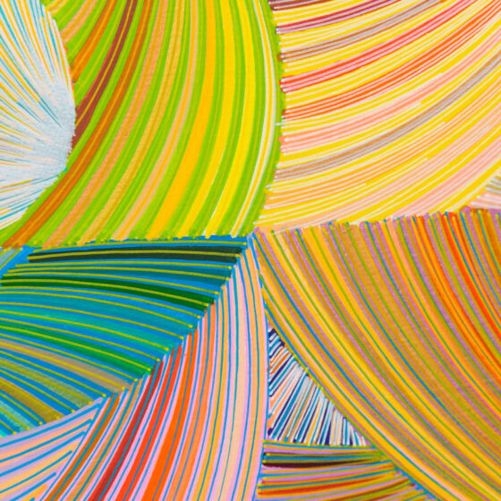 Naina Redhu, naina.co, contemporary art, abstract art, tondo, professional artist, round canvas, acrylics on canvas, synthetic polymer on canvas, original painting, Adelaide artist, Australia, Australian, 45, 90 cms diameter, khaosphilos, art by naina, signature style, 2025, eye, opening, third eye, chakra, awakening, waking up, transformation, Adelaide painter, contemporary artist