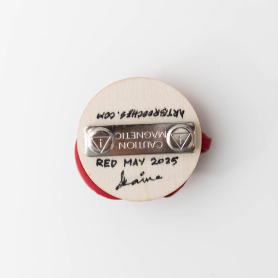 Red May, 2025. Wearable Art Brooch - Image 2