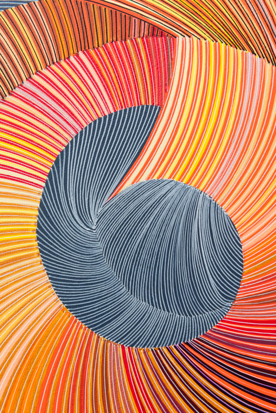 Naina Redhu, naina.co, contemporary art, abstract art, tondo, professional artist, round canvas, acrylics on canvas, synthetic polymer on canvas, original painting, Adelaide artist, Australia, Australian, system of becoming, 90 cms diameter, khaosphilos, art by naina, signature style, 2025, ouroboros, green, yellow, ochre, ourobori, snake eating its tail, rebirth, transformation, Adelaide painter, contemporary artist