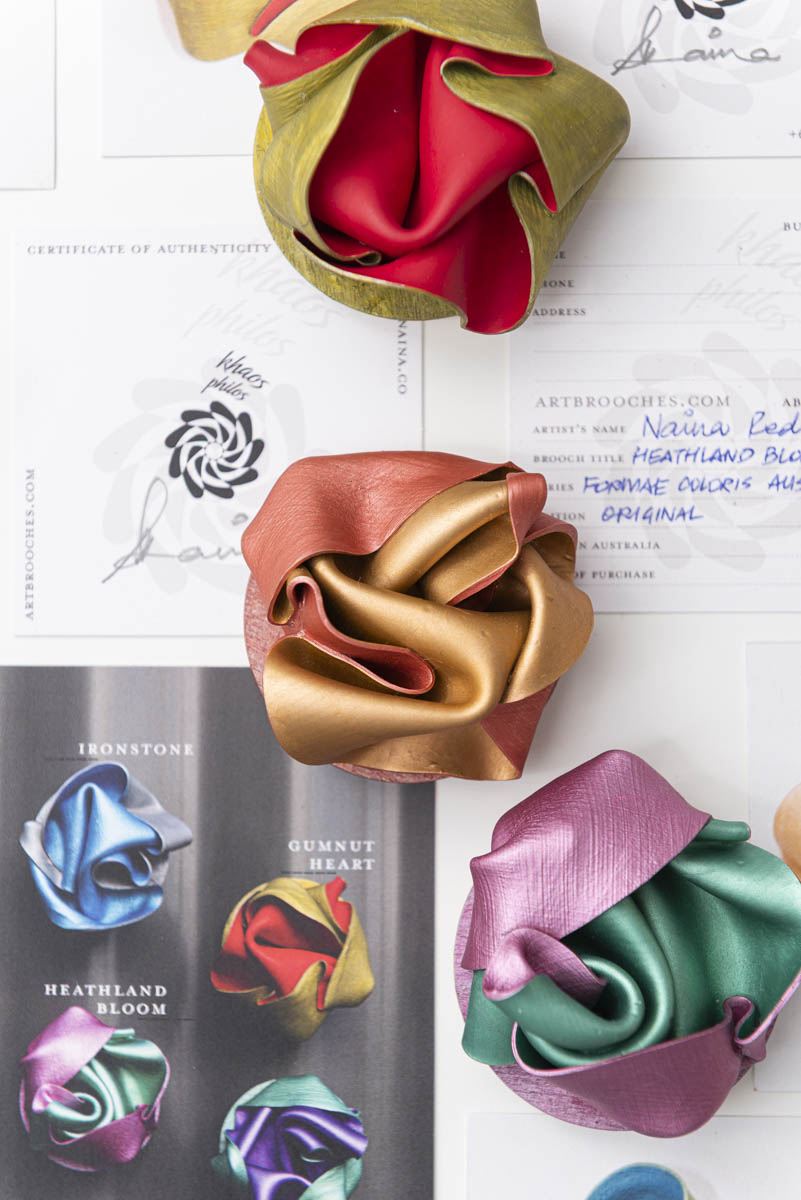 naina redhu, naina.co, Adelaide Contemporary Artist, wearable art brooches, contemporary jewellery, contemporary brooch, micro landscapes of australia, form, colour, folded, art series, brooch series, wear a painting, wear a sculpture, Adelaide photographer, south Australia, art photographer, art writer, art blogger, Adelaide art influencer, lifestyle photographer, contemporary artist, emerging artist, photos for social media, photographer, writer, experience collector, blogger, photographer, professional photographer, Australian, south Australian, female artist, tide, coral, outback, formal accessories, art accessories, collectibles, objets d'art, one-of-a-kind, hand made, made in Australia, khaosphilos, shop brooches, art gallery of south Australia, gallery shop, gallery store, agsa, north terrace