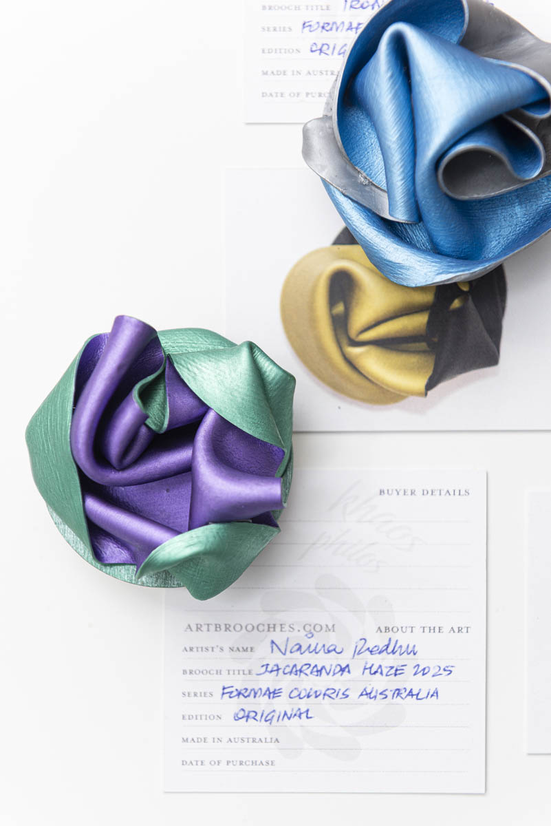 naina redhu, naina.co, Adelaide Contemporary Artist, wearable art brooches, contemporary jewellery, contemporary brooch, micro landscapes of australia, form, colour, folded, art series, brooch series, wear a painting, wear a sculpture, Adelaide photographer, south Australia, art photographer, art writer, art blogger, Adelaide art influencer, lifestyle photographer, contemporary artist, emerging artist, photos for social media, photographer, writer, experience collector, blogger, photographer, professional photographer, Australian, south Australian, female artist, tide, coral, outback, formal accessories, art accessories, collectibles, objets d'art, one-of-a-kind, hand made, made in Australia, khaosphilos, shop brooches, art gallery of south Australia, gallery shop, gallery store, agsa, north terrace