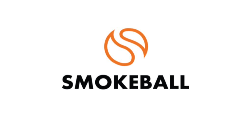 Logo of Smokeball featuring the brand name in bold text next to a stylized design element.