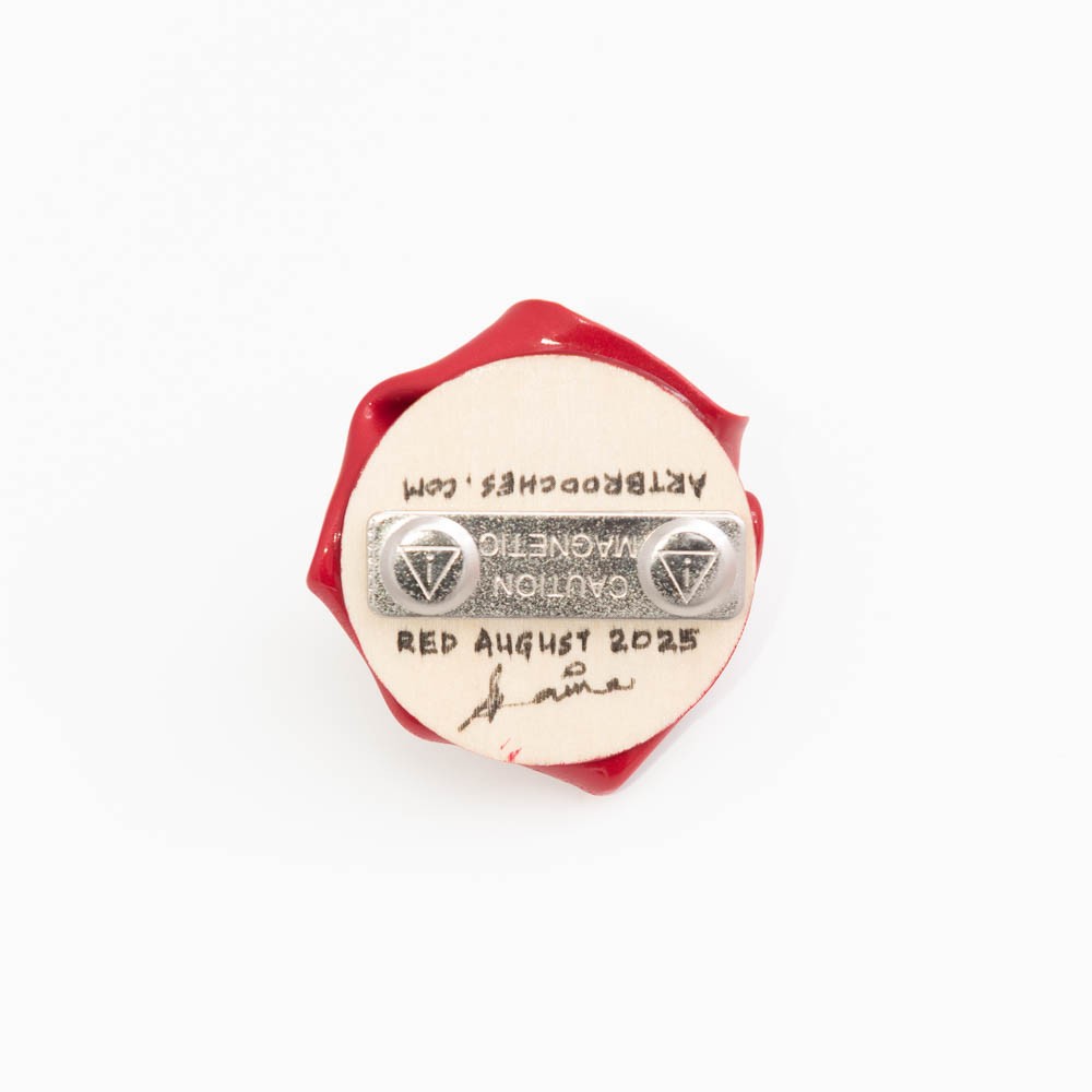Red August, 2025. Wearable Art Brooch - Image 2