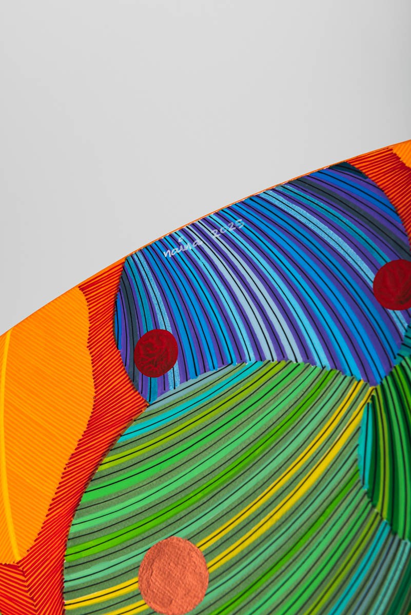 Naina Redhu, naina.co, contemporary art, abstract art, tondo, professional artist, round canvas, acrylics on canvas, synthetic polymer on canvas, original painting, Adelaide artist, Australia, Australian, Marriage, 90 cms diameter, khaosphilos, art by naina, signature style, 2025, coming together, masculine, feminine, energies, energy, synergy, souls, connecting, melding, Adelaide painter, contemporary artist